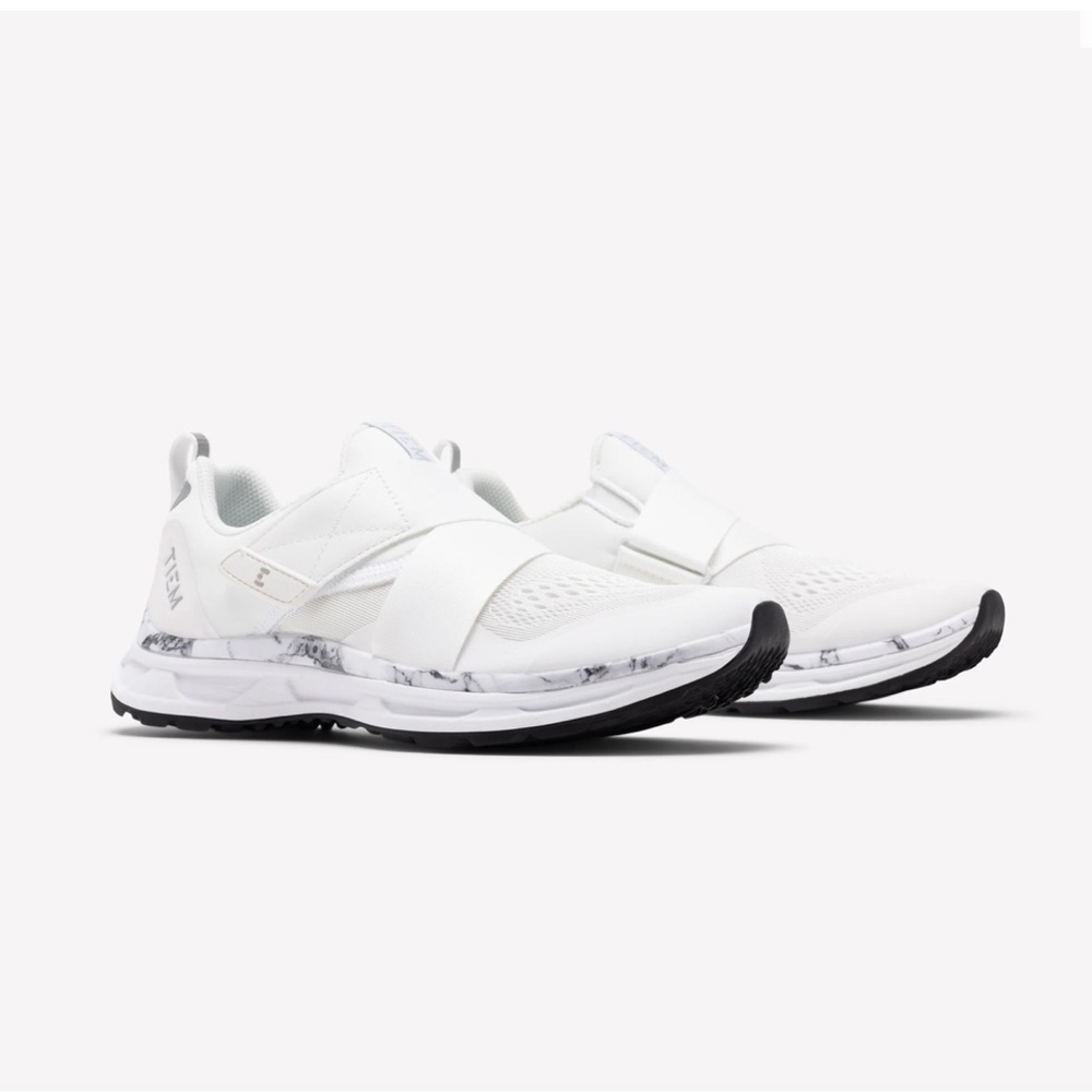 Tiem Slipstream Cycle Shoes in White Marble
